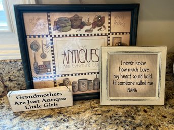 Three Antique Collectors Wall Plaques - Lr92