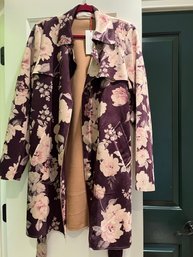 Solitaire Brand Floral Coat With Belt - BFC1