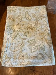 Green, Gold And Creme Paisley Fabric Table Cloth - BFC6