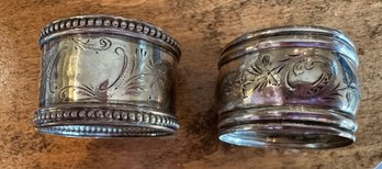 Sterling Silver Victorian Napkin Rings - S2