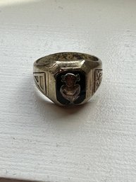 1933 10k Art Deco Class Ring With Black Onxy - J7