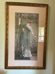 Framed And Matted Green And Blues Wall Art - Bd22