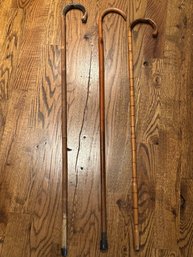 Vintage Classic Bamboo Canes And Wooden Cane - FF6