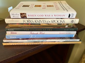 8 Book Lot Of Decorating And Cooking Includes When God Was A Woman - Bd28