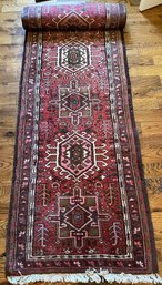 Wool Runner In Browns Reds, Pinks, Green & Cream - FF18