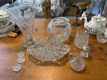 Clear, Cut, Pressed And Etched Glass