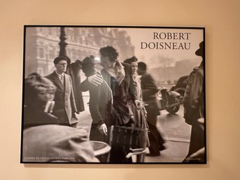 Black & White Paris Print Framed In Black Metal Frame - UH3