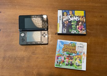 Nintendo 3DS And 2 Games