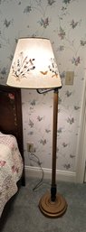Floor Lamp With Floral Paper Shade - BD1e
