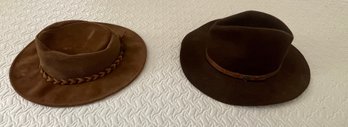 2 Leather Hats
