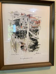 Print Of New England Harbor Signed Number 6 - G13