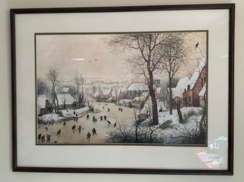 Winter Scene Print Framed In Acrylic And Wood - BD2b