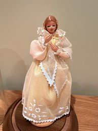 RARE 1968 Golden Hair Doll In Glass Case - C3