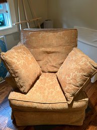 Beautiful And Comfy Accent Chair In Goldy Hue Spins AND Rocks - C12