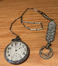 Antique Illinois Pocket Watch With Beautiful FOB - J9