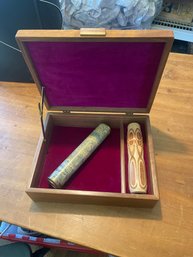 2 Kaleidoscopes With A Case, One Signed Van Cort