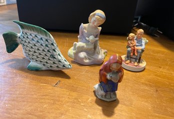 Figurines- Toyal Daulton, Porcelain Fish, Sebastian Miniature, German Figurine,