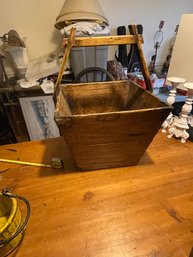 Antique Chinese Elm Rice Harvest Bucket Primitive