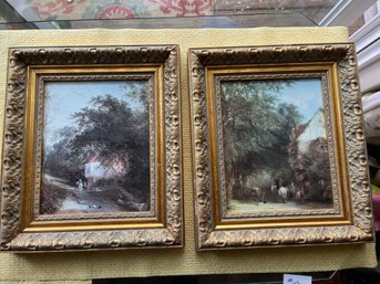 Wonderful And From Stowe VT - 2 Gold Framed Scenic Nature Prints - 2D16