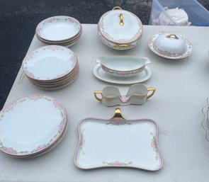 M&Z Austria La France Rose Dinnerware