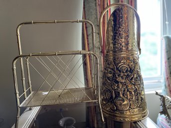 Mid Century Magazine Rack And Umbrella ? Container - 2Den12