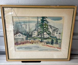 Watercolor Painting By Elo M 73  - Glass Is Cracked