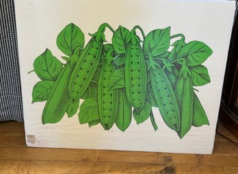 Vintage Graphic Print 1978 'Peas' By George Vogt