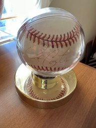 Signed Joe Carter Baseball In Case - Bll149