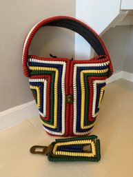 RARE 1940s Telephone Cord Handbag WICKED COOL!