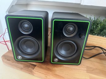Mackie CR3-X 3'  Multimedia Studio Monitors Plus Amphenol Stereo Phone Plug Connectors