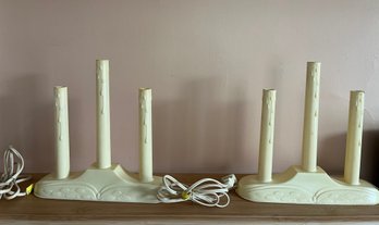 Pair Of 3 Vintage Candle Candelabras