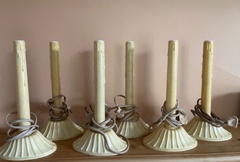 Set Of 6 Vintage Single Candles -p4