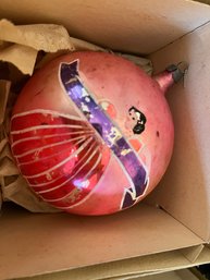 4 Large Vintage Lanissa West Germany Ornaments Two Ladies -p9