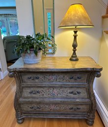 Faux Painted Bombay Chest With 3 Useful Drawers - F4