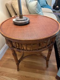 Brown Rattan End Table - FR14