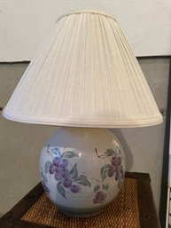 Ceramic Purple Plum Lamp With Shade - G5