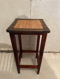 Leather And Metal Top Inspired Accent Table - G6