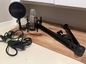 RODE Large Diaphragm Condenser Microphone /micro Phone Boom Arm