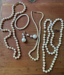 On Trend Vintage Pearl Faux Jewelry Monet & Marvella, Etc - J6