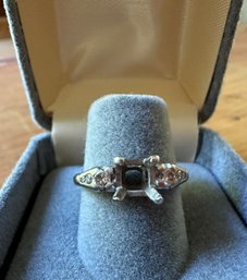14k White Gold And Diamond Tested Band - J11