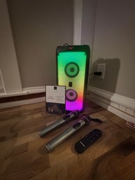 JYX T10T Portable Bluetooth Karaoke Machine W/2 Wireless Microphones