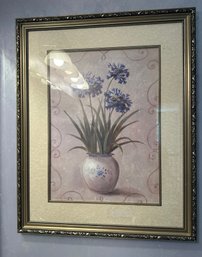 Large Potted Blue Flower Print - C1