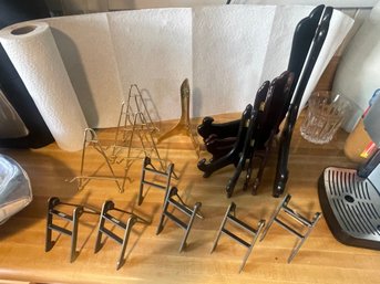 Brass Easels, Wood Plate/picture Holders, Williw Tree Ladder