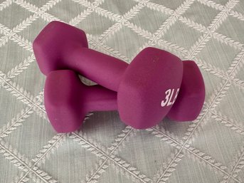 Pair Of 3 Lb Hand Weights - LV