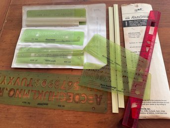 Vintage Drafting And Engineering Templates & Lettering Guides