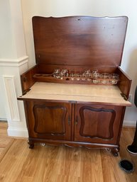 Vintage Mid Century Modern Dry Bar With Key - D09