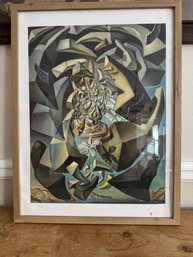 Salvador Dali 'Microphysical Madonna' Print On Canvas Framed 21x25'