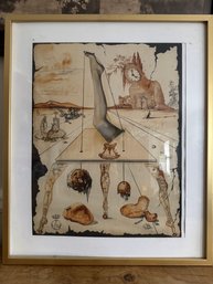 Salvador Dali's 'Composition With Leg' Framed Print 21x25'