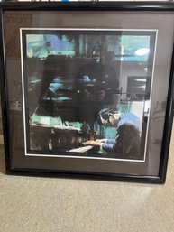 Large Framed Print 'Bill Evans Quintessence By JIN G.KAM 35.5'x35.5'.  Great Condition