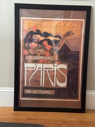 Large Framed Reproduction 1901 Art Nouveau Advertising Poster